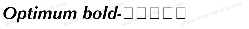 Optimum bold字体转换
